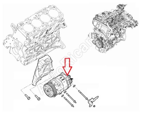 Kompresor klimatizace Fiat Ducato od 2021 2,2D