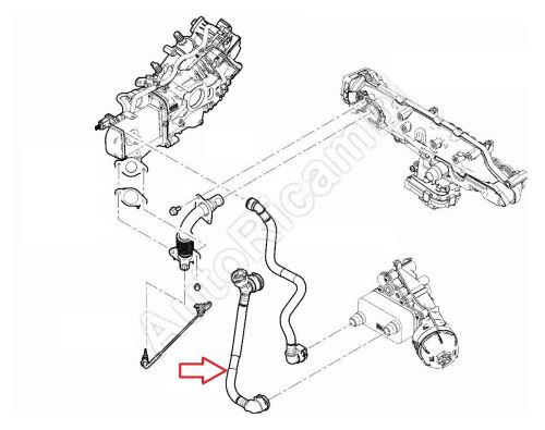 Trubka do EGR ventilu Fiat Ducato od 2021 2,2D