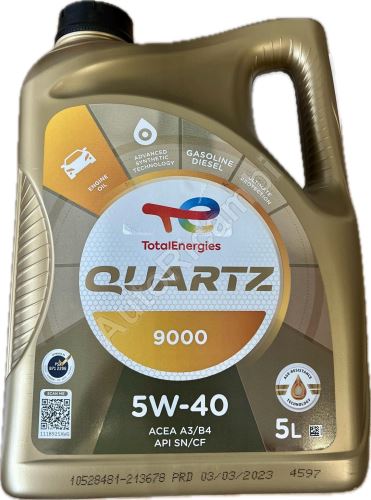 Olej motorový Total Quartz 9000 5W40 5L * cena za balení *