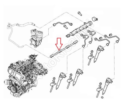 Hadice přepadu paliva od vstřikovačů Fiat Ducato od 2021 2,2D