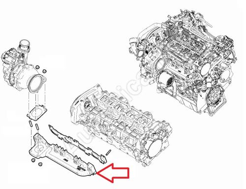Sběrné výfukové potrubí Fiat Ducato od 2021 2,2D