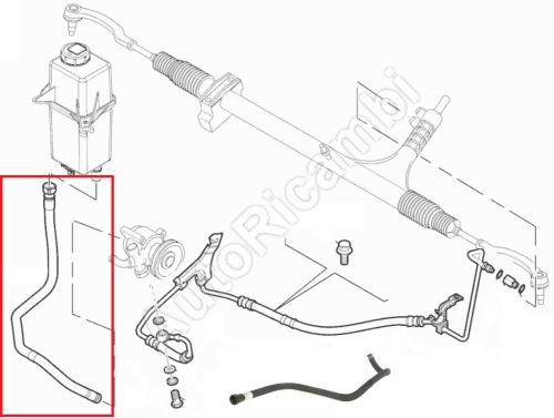 Hadice servořízení Fiat Ducato 2011-2014- 3,0 JTD - z nádržky do čerpadla