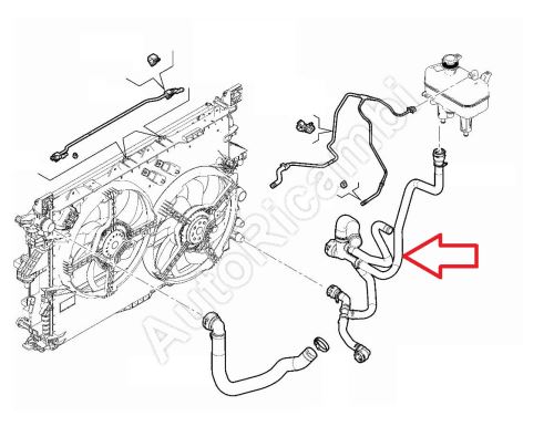 Hadice chladiče vody Fiat Ducato od 2021 2,2D spodní